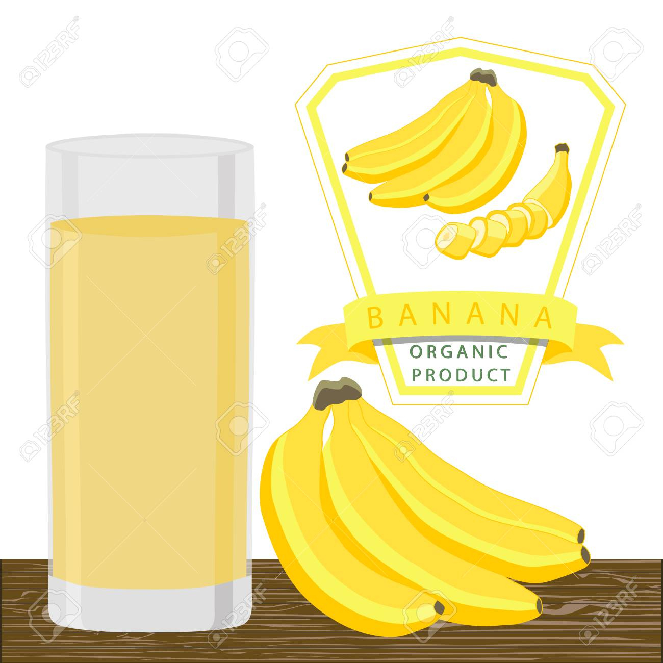 Abstracte Vectorillustratie Van Een Gele Gesneden Banaan Groene Stam  Beste  Beste  Banaan Tekening   Populair Banaan Tekening