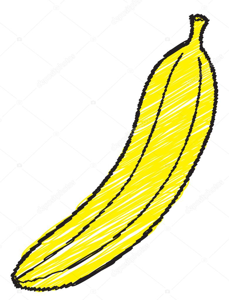 Banaan Tekening — Stockvector © Baavli #57142721  Beste  Banaan Tekening   Populair Beste  Banaan Tekening