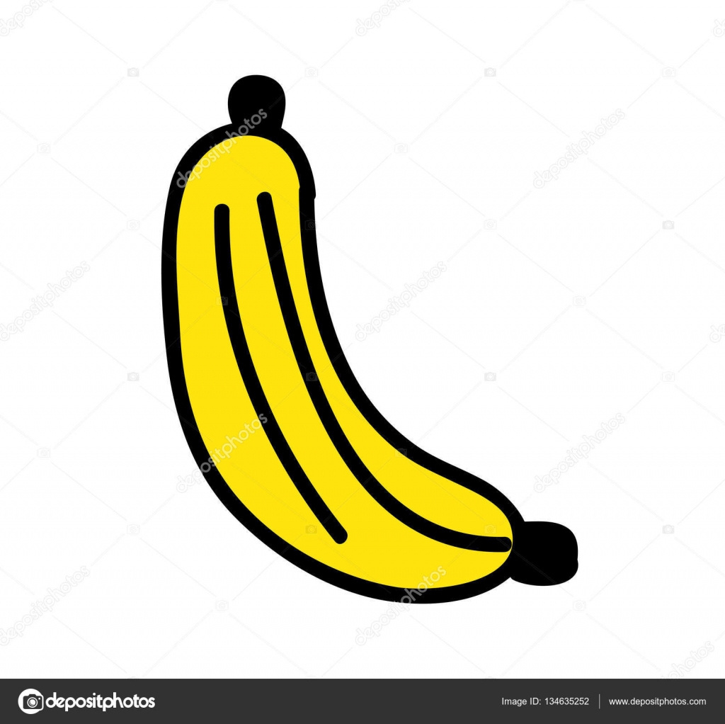 Banaan Vers Fruit Tekening Pictogram — Stockvector © Yupiramos For  Beste  Banaan Tekening   Populair Beste  Banaan Tekening