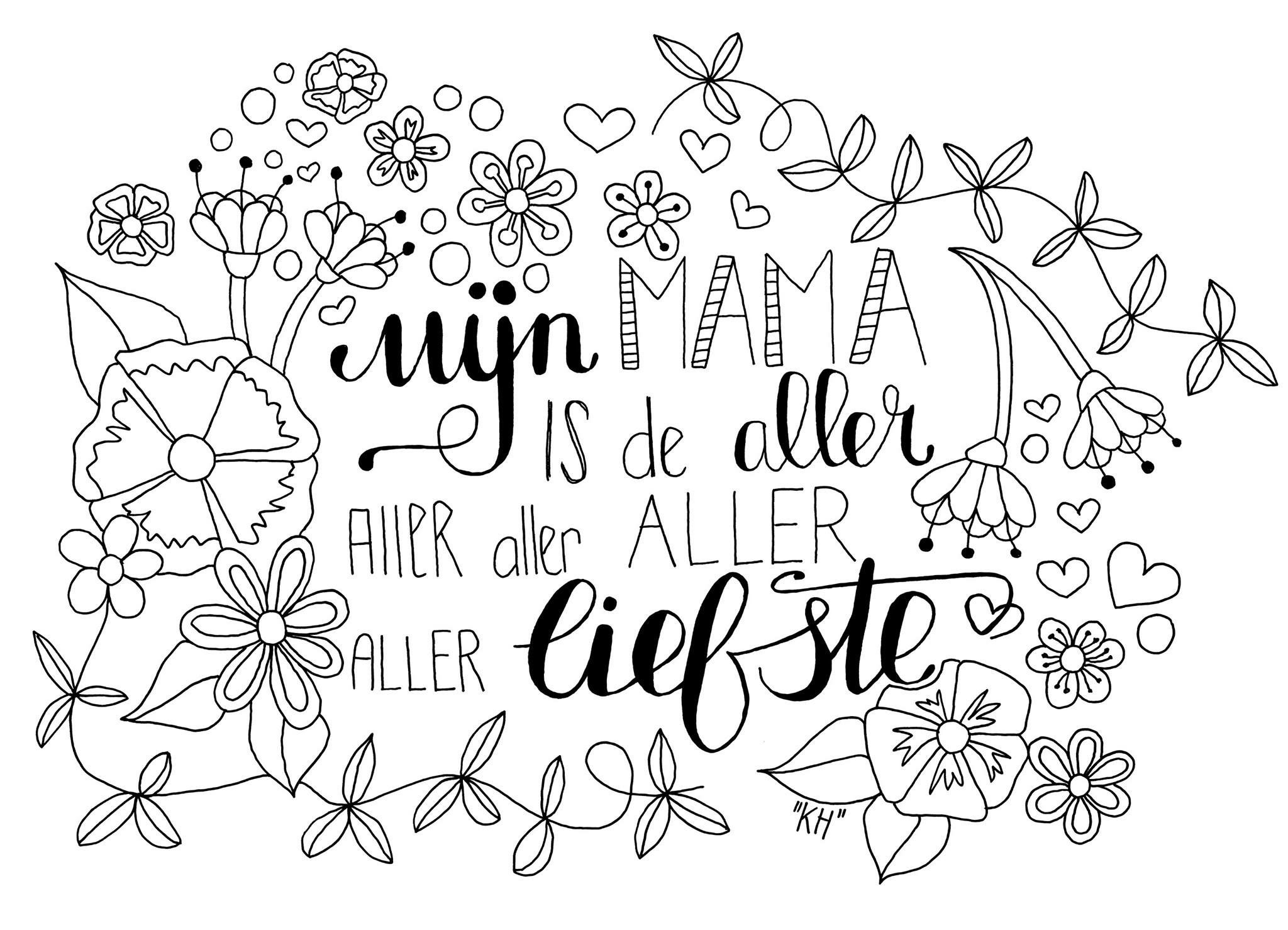Goed Verjaardag Kleurplaat Mama : Kleurplaat 2019  Populair Kleurplaat Mama Jarig   Populair Kleurplaat Mama Jarig