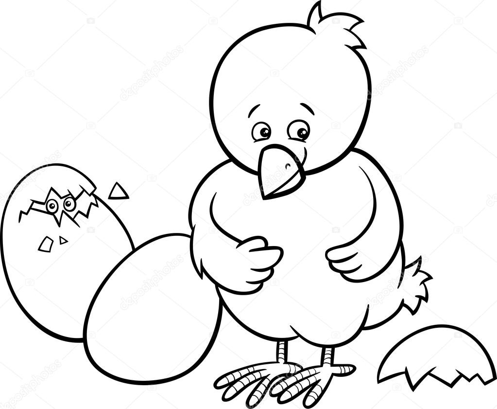 Paas Kip Om In Te Kleuren — Stockvector © Izakowski #98245832  Beste  Paaskip Kleurplaat   Populair Paaskip Kleurplaat
